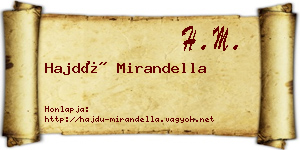 Hajdú Mirandella névjegykártya