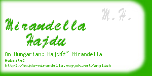 mirandella hajdu business card